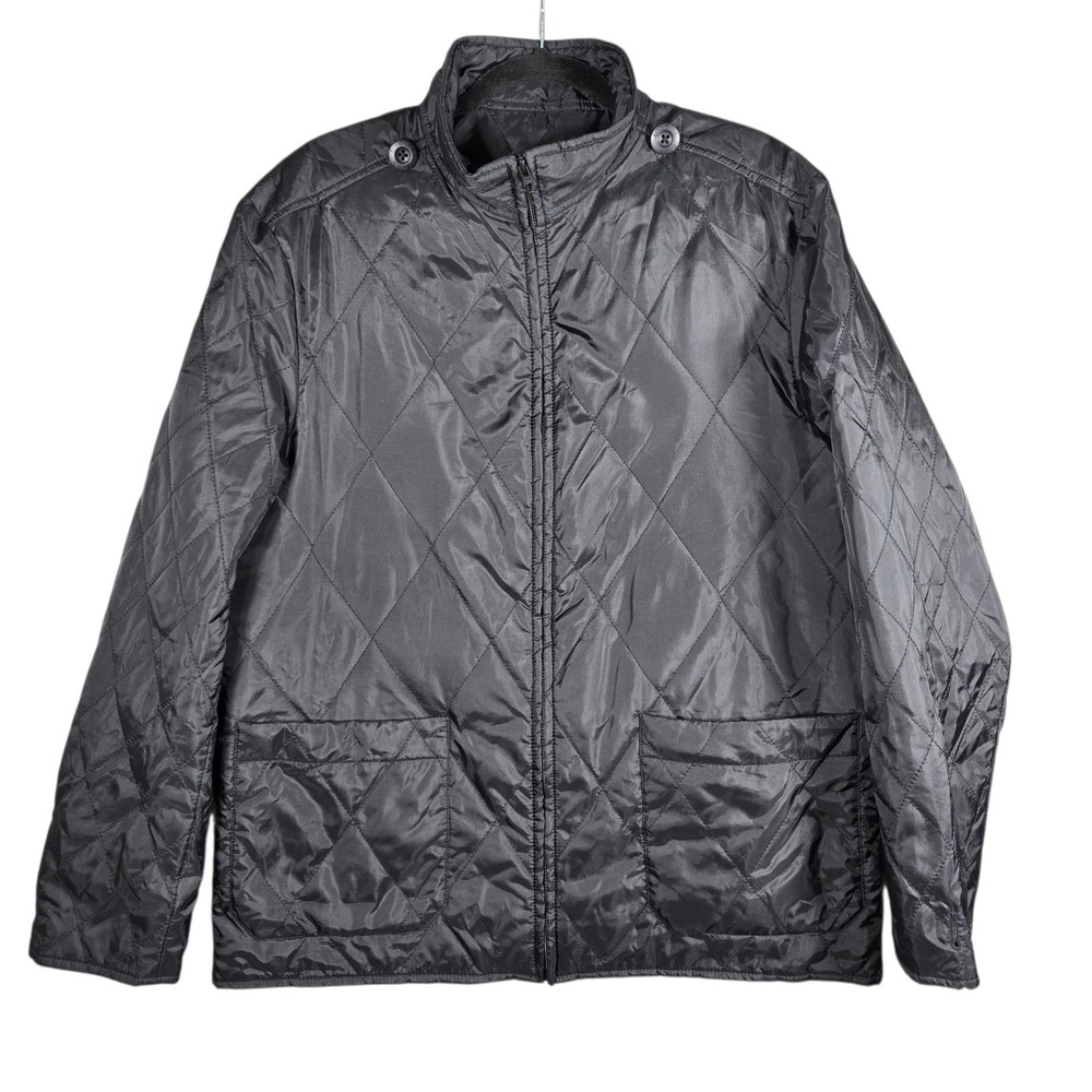 Rodd & Gunn Mens Medium Black Diamond Quilted Zip Front Jacket Removable Liner